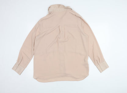 Mango Women's Beige Blouse, Size L - Regular Fit