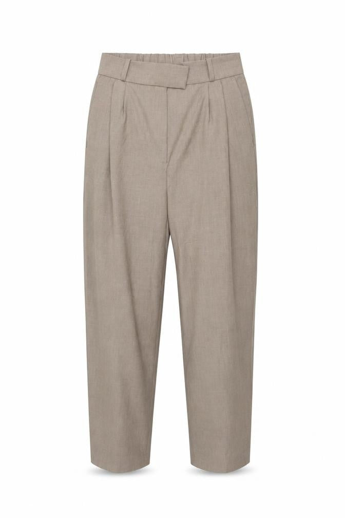 H&M Women's Beige Straight Trousers - Size 10