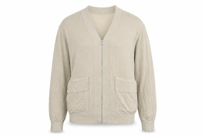 Zara Women's Beige Full Zip V-Neck Jumper, Size S