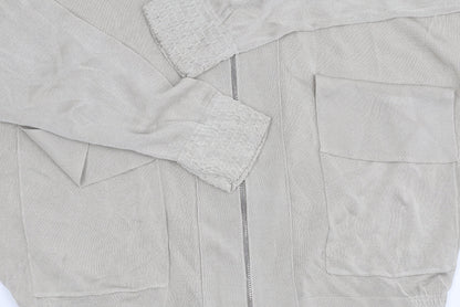 Zara Women's Beige Full Zip V-Neck Jumper, Size S