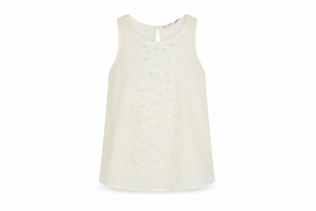 Next Women Ivory Sleeveless Tank Top in Size 10