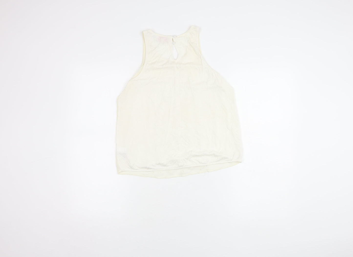 Next Women Ivory Sleeveless Tank Top in Size 10