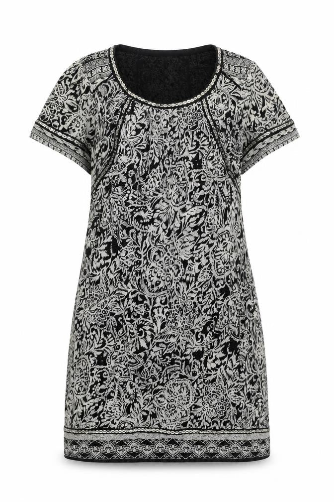 Monsoon Black Floral Sequin Dress, Women's Size 8