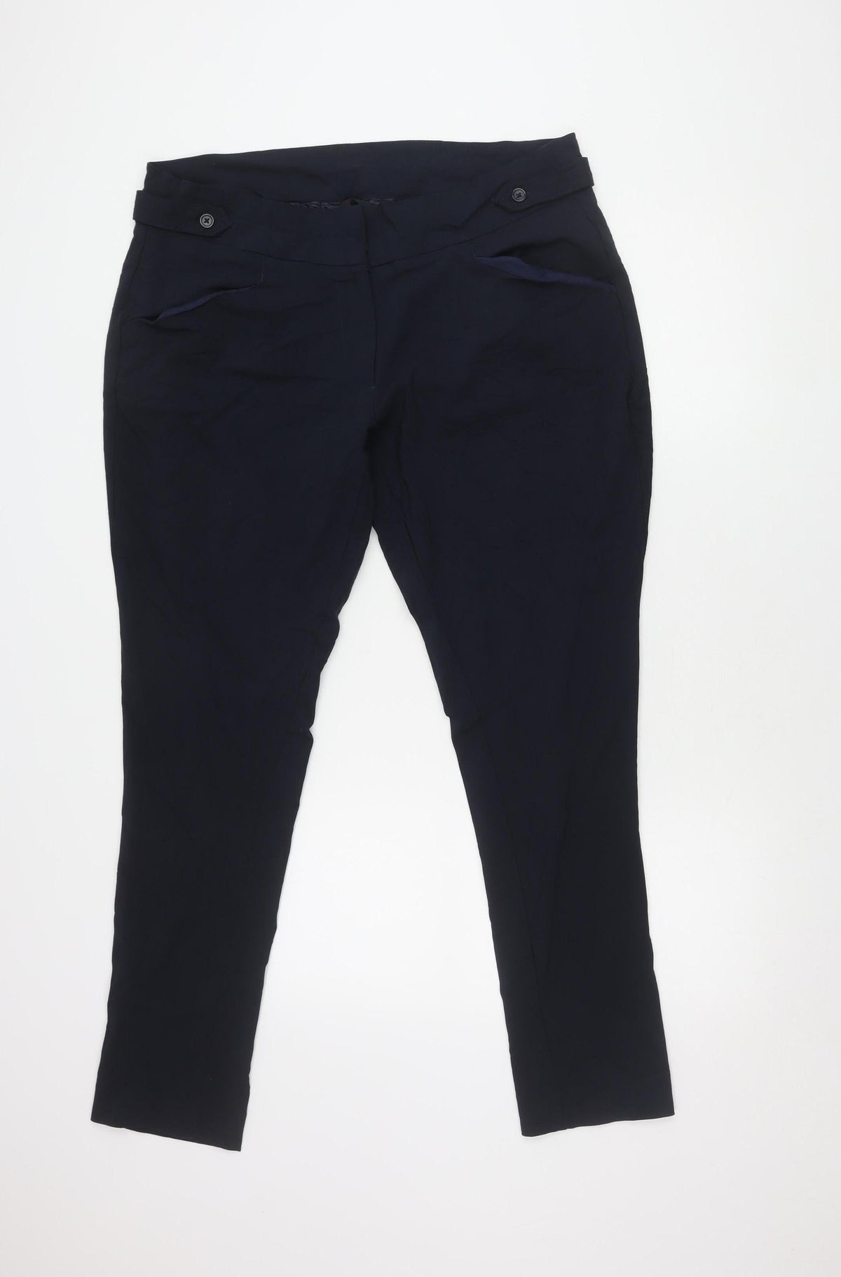 Yours Women's Blue Trousers Size 16 Button Closure
