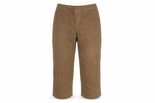 Anne Klein Women's Brown Geometric Stretch Trousers Size 12