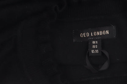 QED London Women's Black Pullover Jumper S with Embroidery