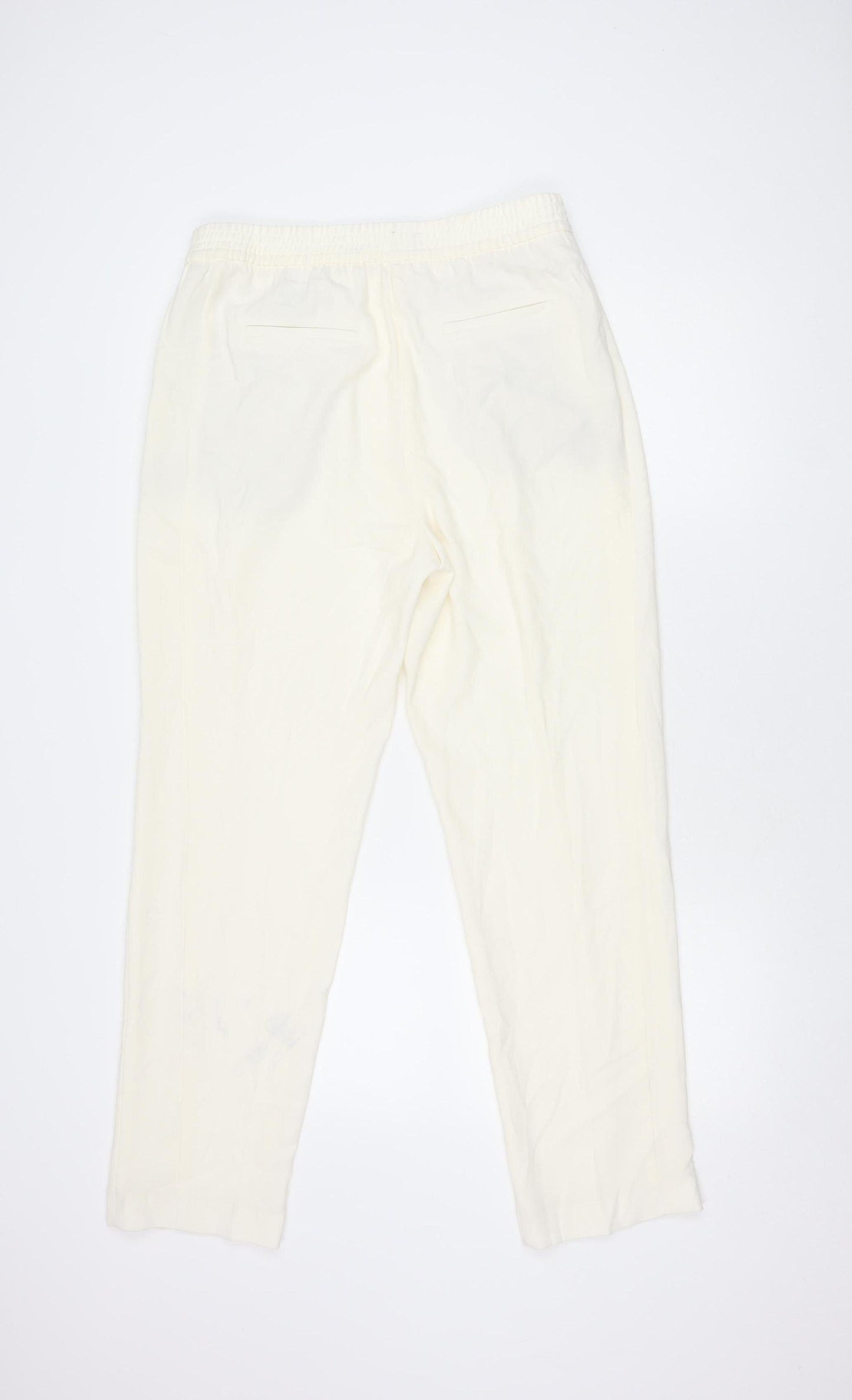 Marks and Spencer Women's Ivory Pleated Trousers Size 12