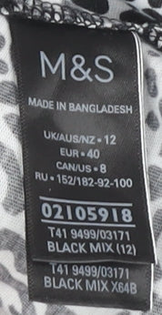 Marks and Spencer Women's Black Animal Print Tank Top