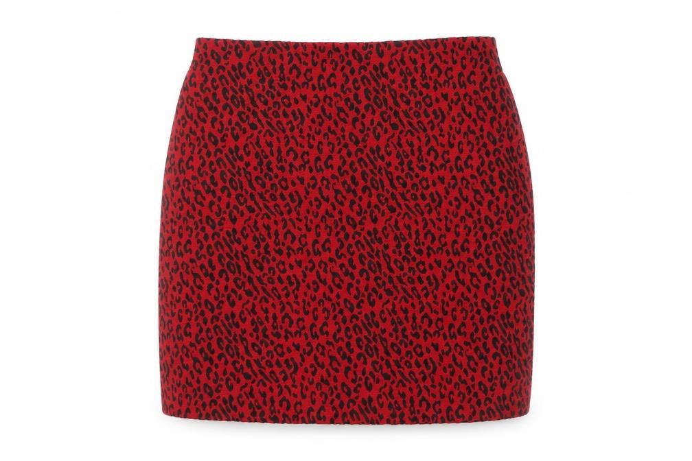 Marks & Spencer Women's Red Animal Print Pencil Skirt Size 14