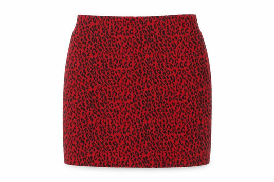 Marks & Spencer Women's Red Animal Print Pencil Skirt Size 14
