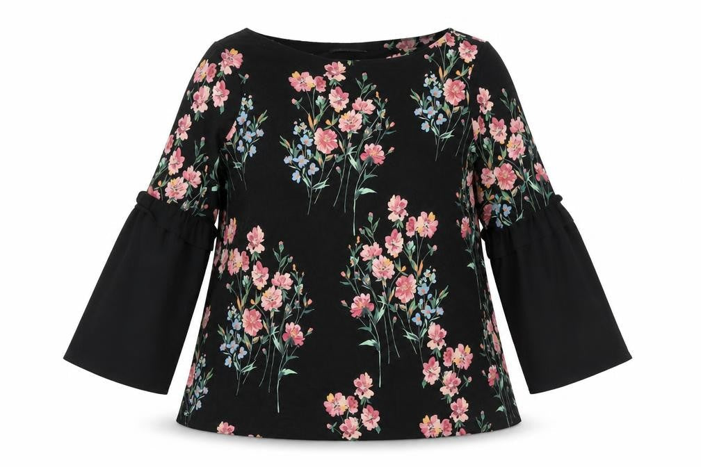 Marks & Spencer Women's Black Floral Blouse Size 18