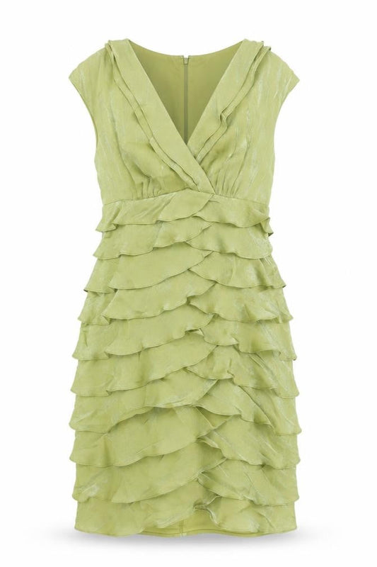 London Times Green Sheath Party Dress, Size 8