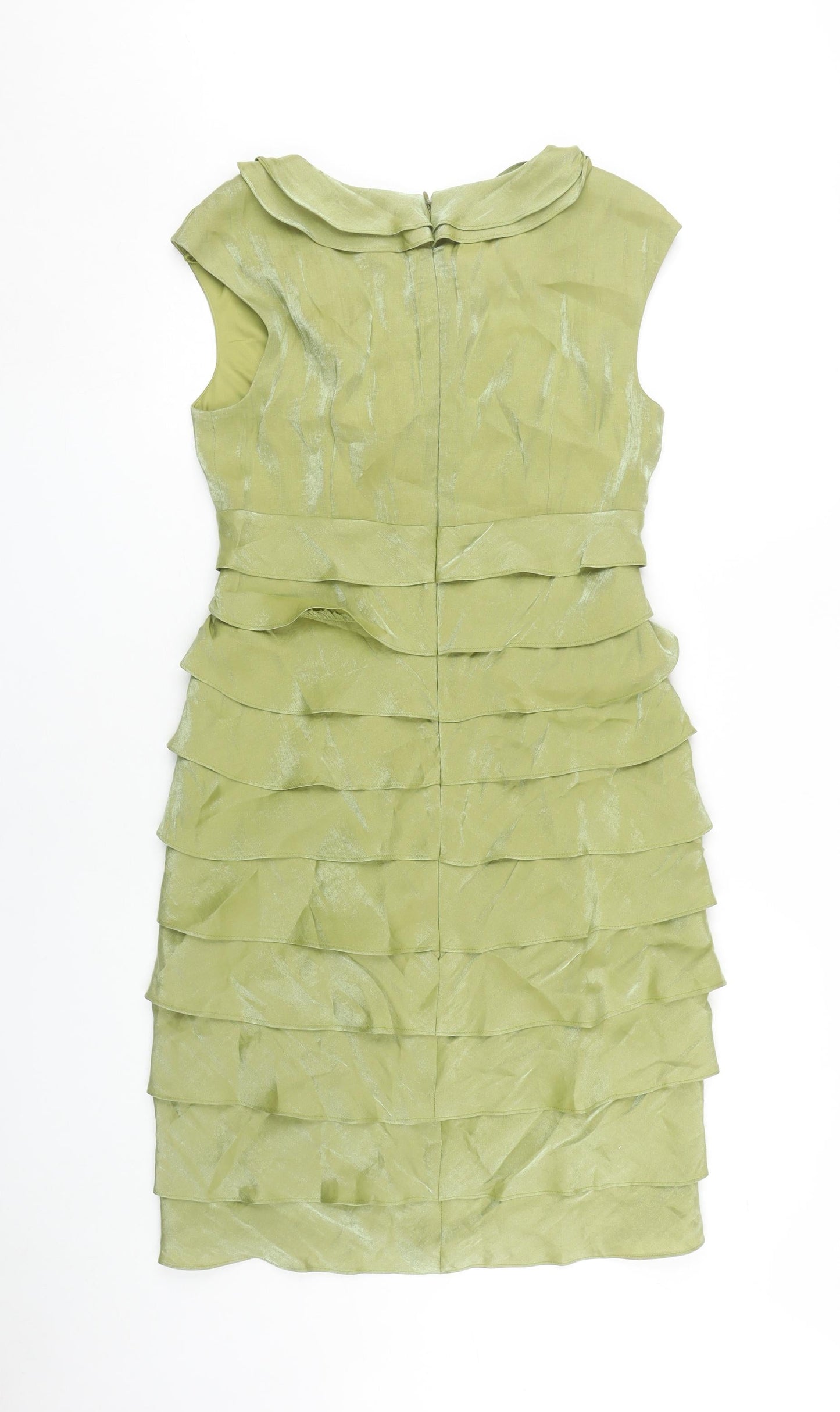 London Times Green Sheath Party Dress, Size 8