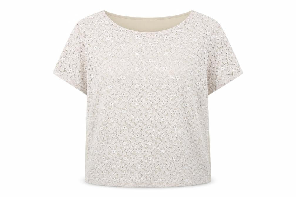 Bonmarché Women's Beige Lace Blouse Size 18
