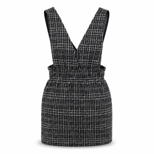 Pull&Bear Women's Black Check Pinafore Dress M