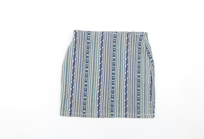 Zara Women's Multicoloured Geometric Pencil Skirt S