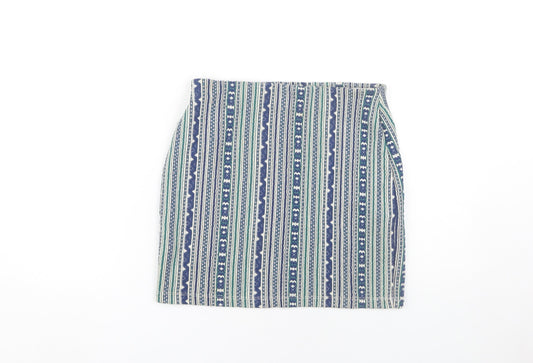 Zara Women's Multicoloured Geometric Pencil Skirt S