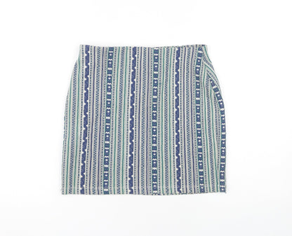 Zara Women's Multicoloured Geometric Pencil Skirt S