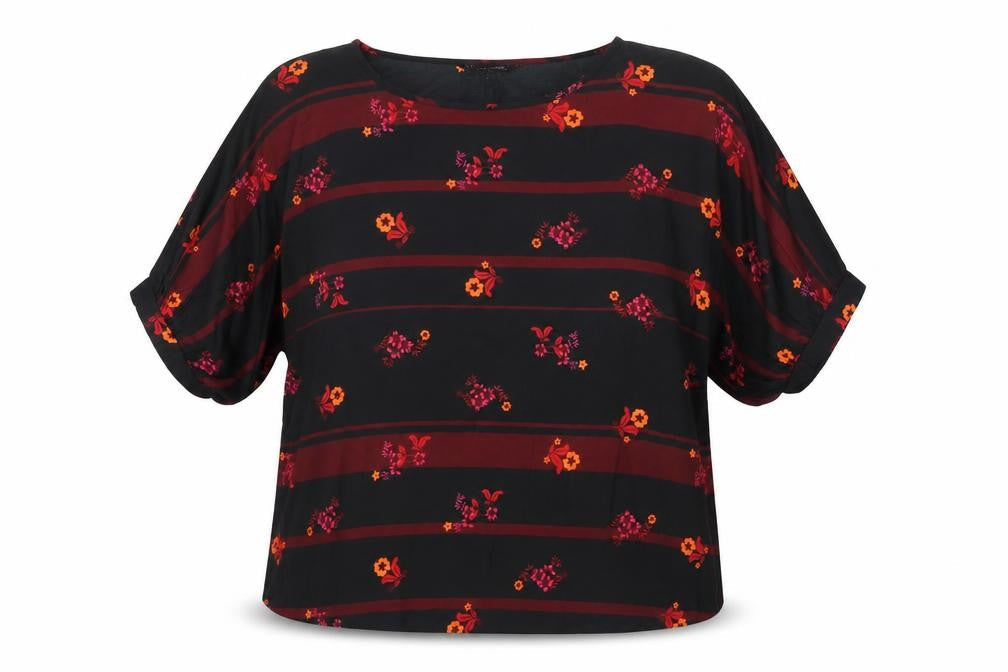 Capsule Women's Multicoloured Floral Stripe Top Size 22
