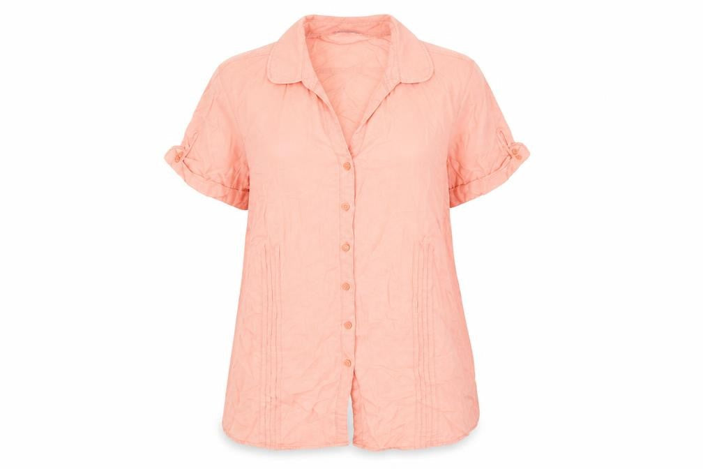 Marks & Spencer Women's Pink Button-Up Shirt Size 16