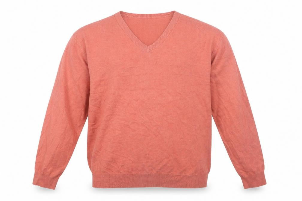 Marks & Spencer Men's Orange XL V-Neck Pullover Jumper