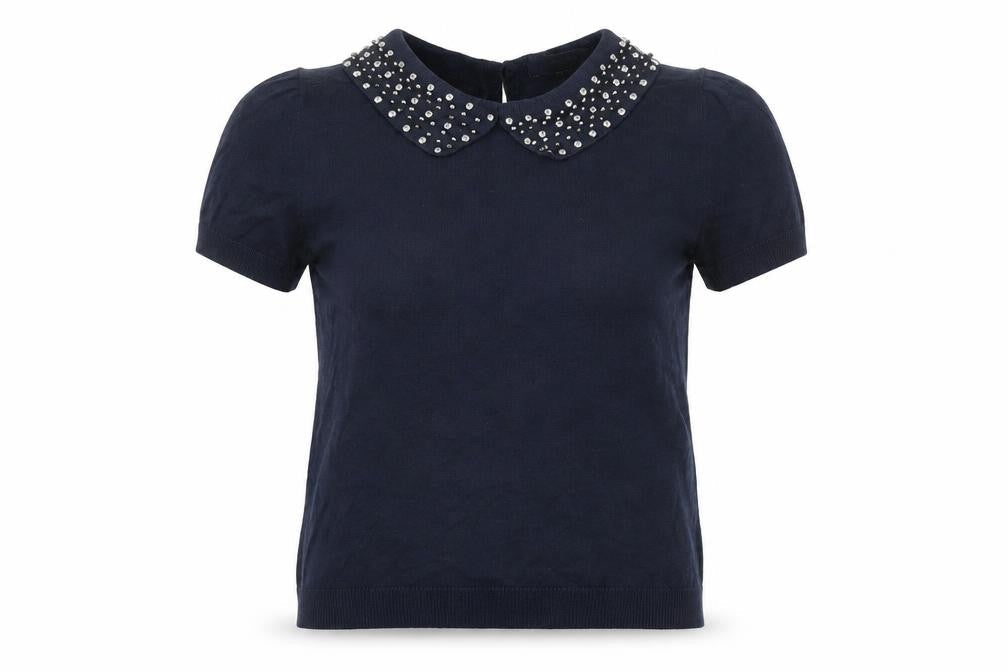 Next Women's Navy Collared Jumper Size 8