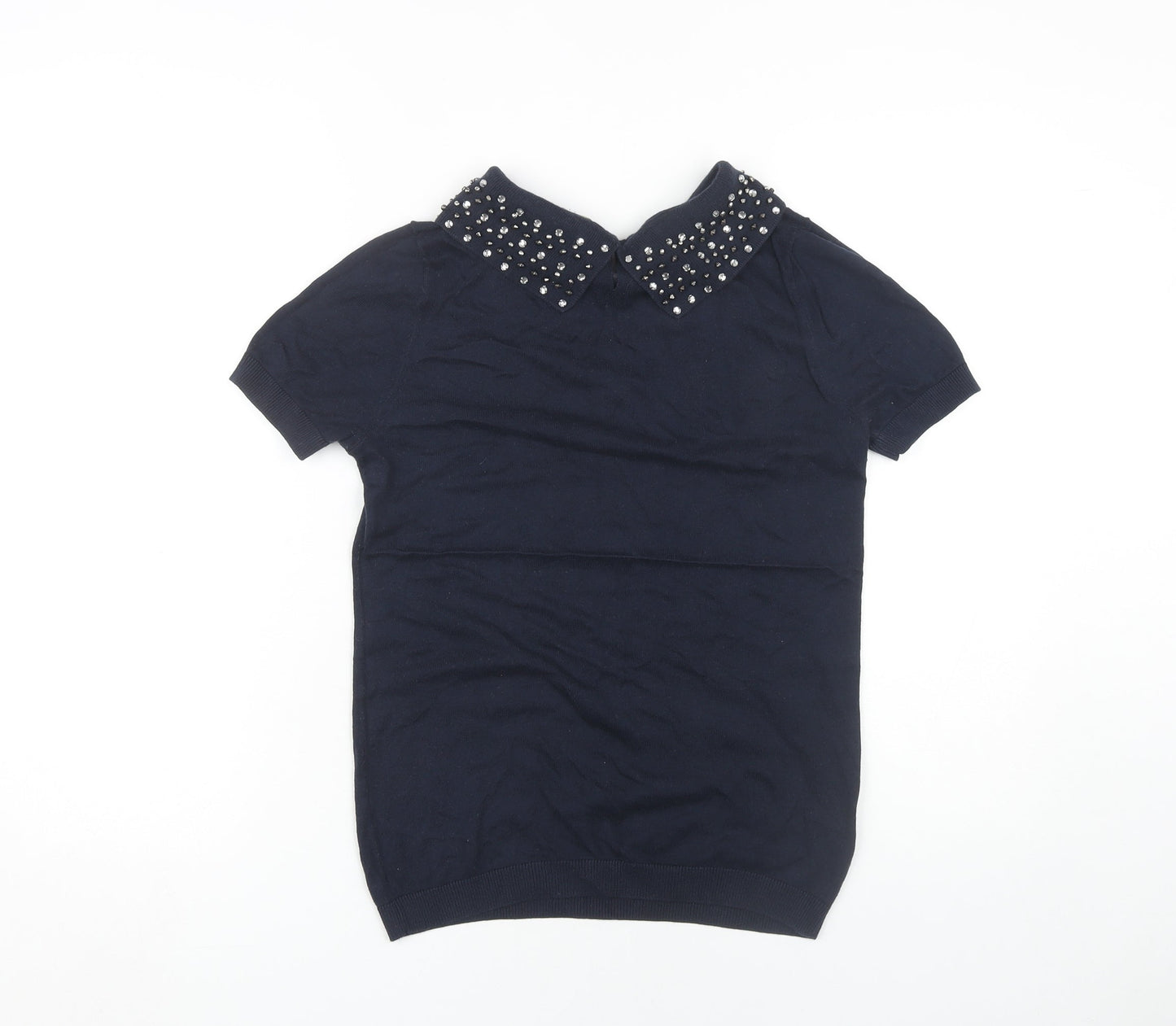 Next Women's Navy Collared Jumper Size 8