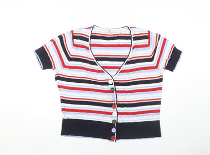 Country Casuals Women's Multicoloured Striped Cardigan XL