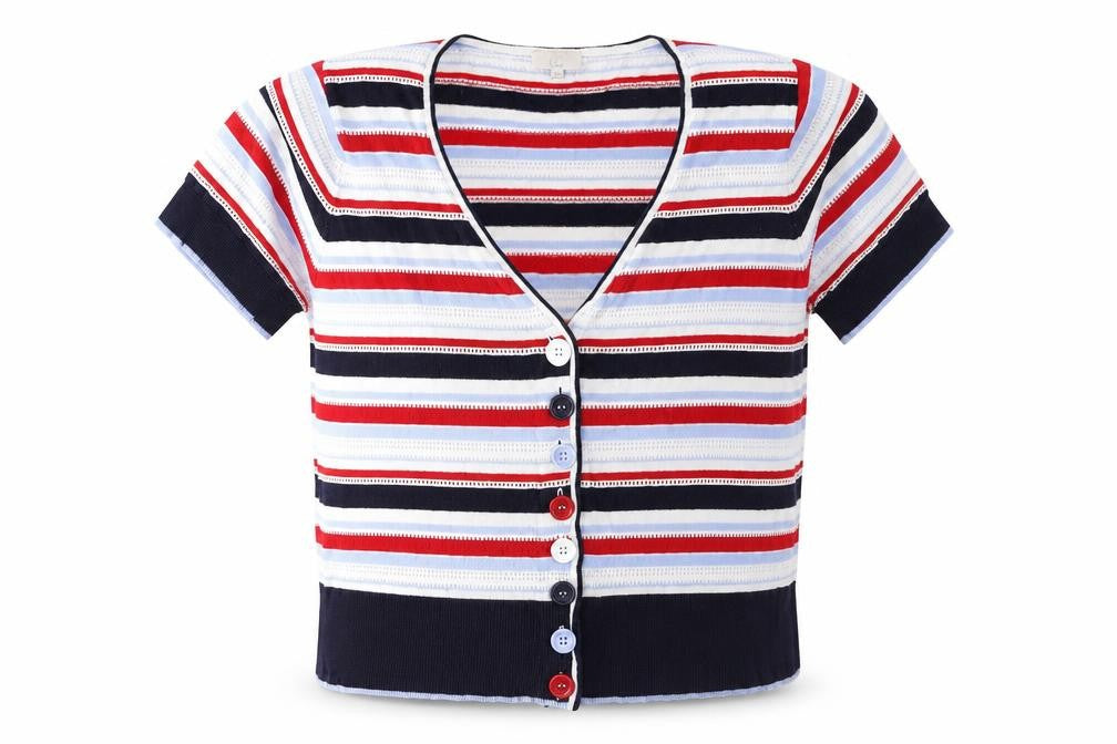 Country Casuals Women's Multicoloured Striped Cardigan XL