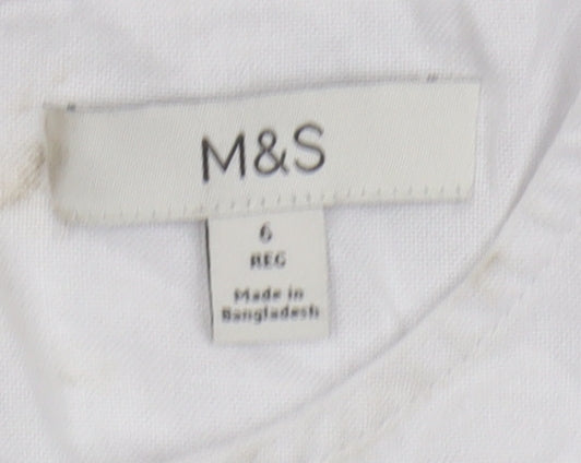 Marks and Spencer Women’s White Shift Dress Size 6