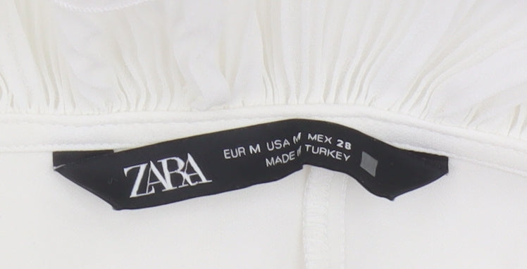 Zara Women's White Sleeveless Short Party Dress