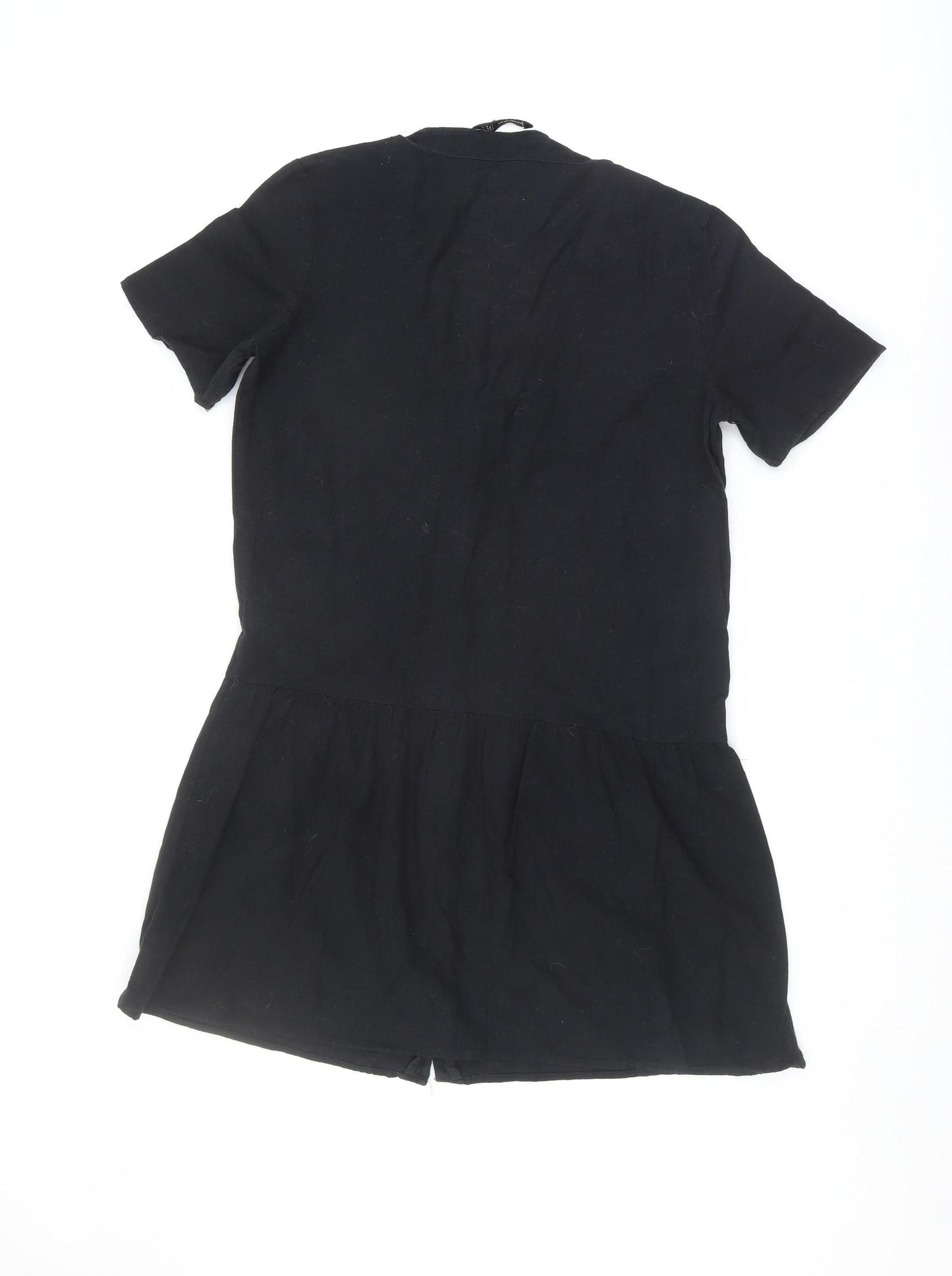 Stradivarius Women's Black V-Neck Dress M