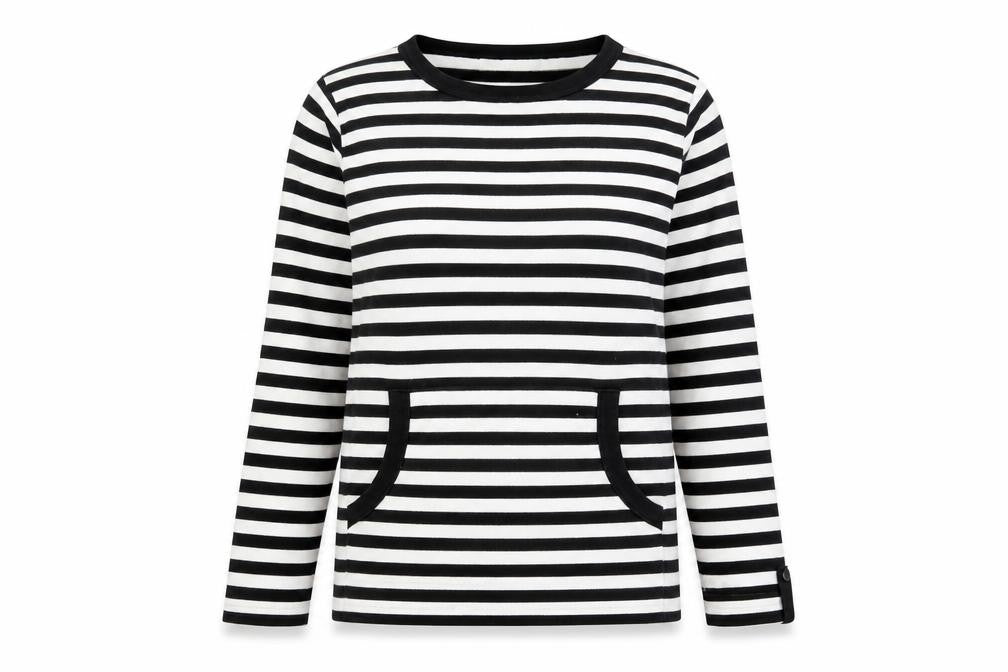 Zara Women's Black Striped Pullover Jumper Size 10
