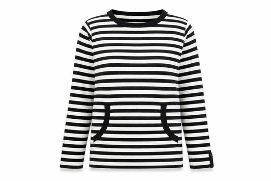 Zara Women's Black Striped Pullover Jumper Size 10