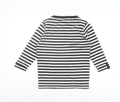 Zara Women's Black Striped Pullover Jumper Size 10