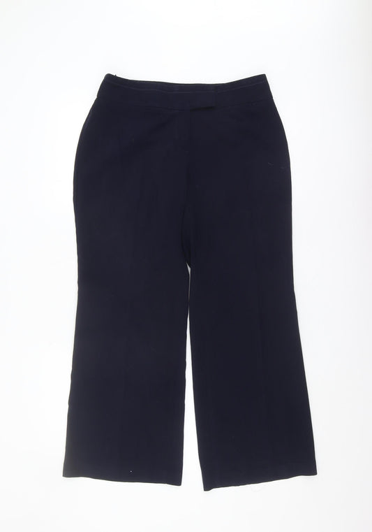 Marks and Spencer Women's Blue Flared Trousers Size 12