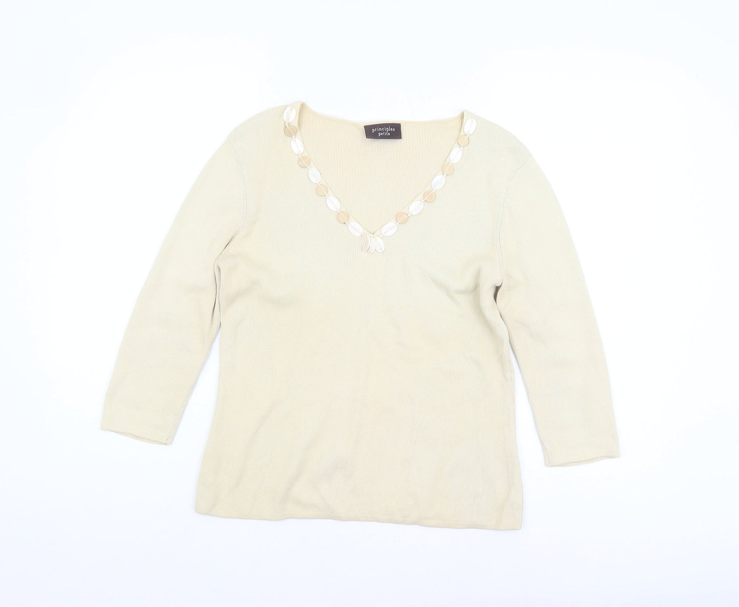 Principles Women's Beige Pullover Jumper, Size 14