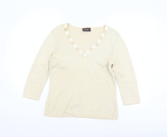 Principles Women's Beige Pullover Jumper, Size 14