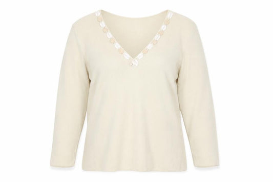 Front view of Principles Women's Beige jumper, size 14