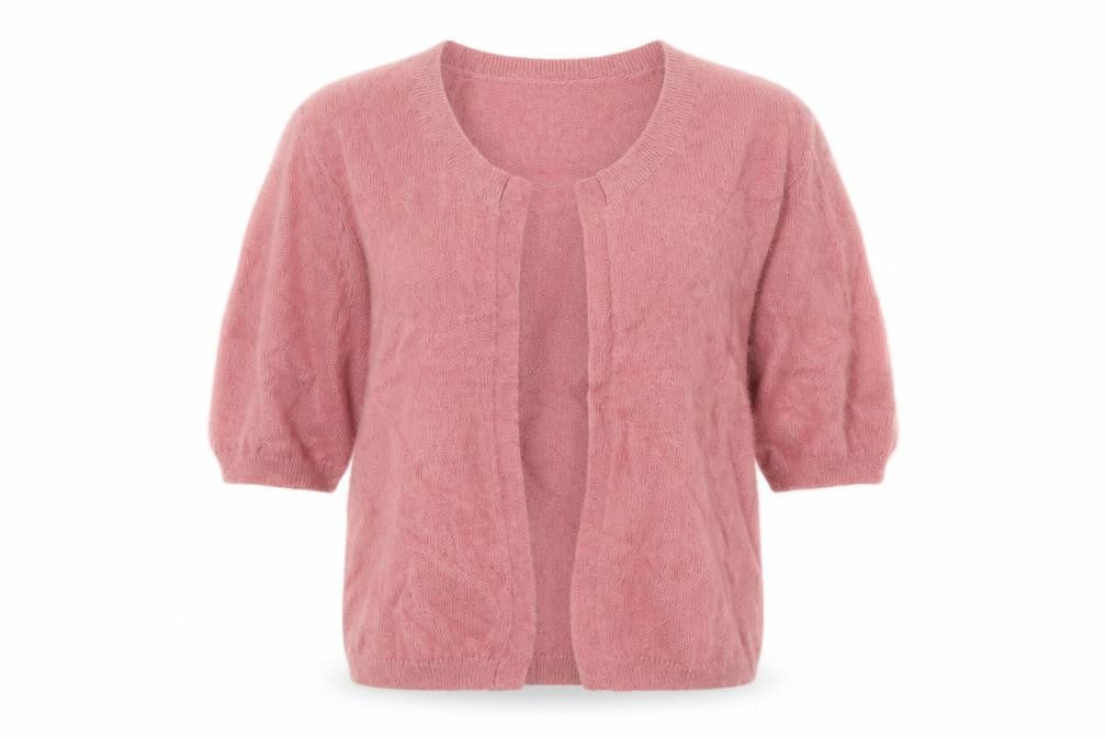 Next Women's Pink Open Front Cardigan Size 12 Angora Blend