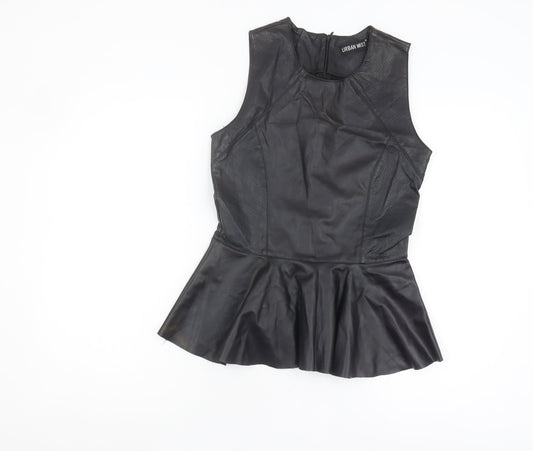 Urban Mist Black Sleeveless Tank Top - Medium