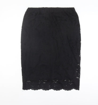 Vero Moda Women's Black Lace Pencil Skirt S