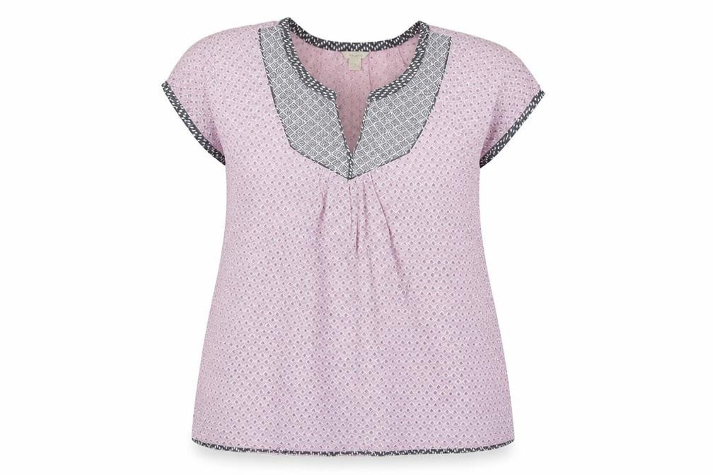 Monsoon Women's Pink Geometric Tunic Blouse Size 10