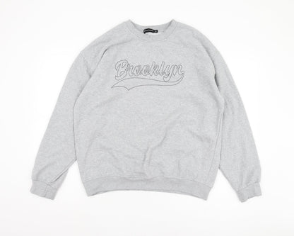 PRETTYLITTLETHING Men’s Grey Regular Medium Sweatshirt