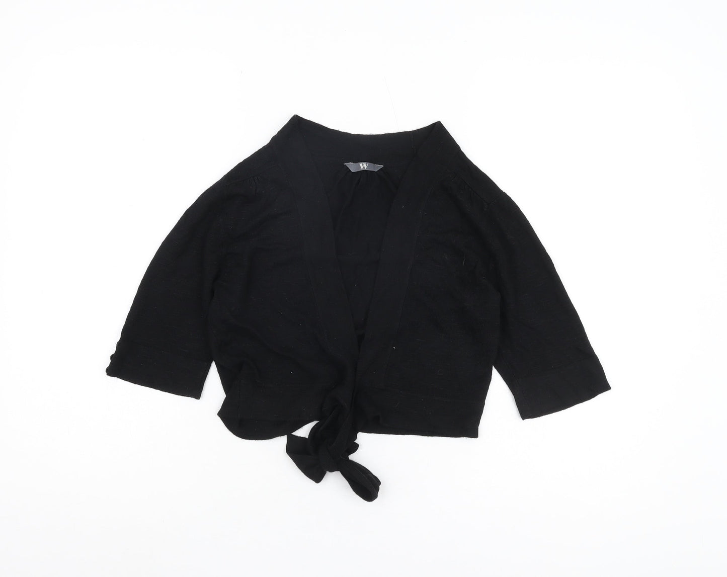 BHS Women's Black Cardigan, Size 12, Button Accent