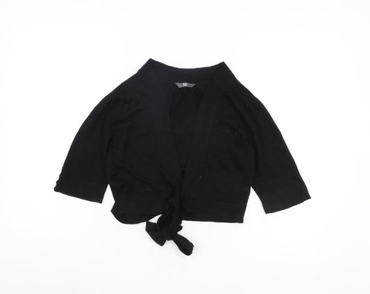 BHS Women's Black Cardigan, Size 12, Button Accent