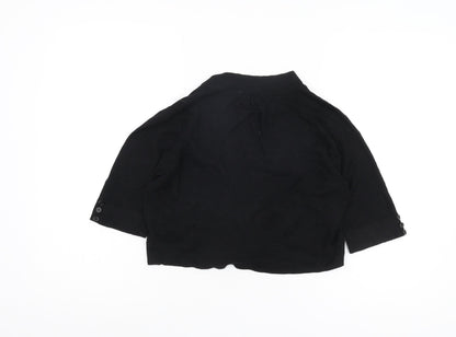 BHS Women's Black Cardigan, Size 12, Button Accent