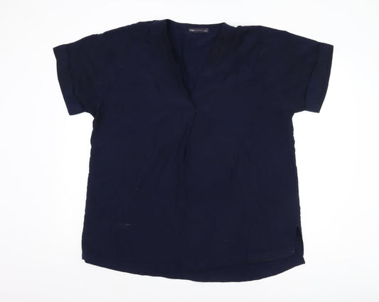Marks and Spencer Women's Blue Viscose Top Size 16