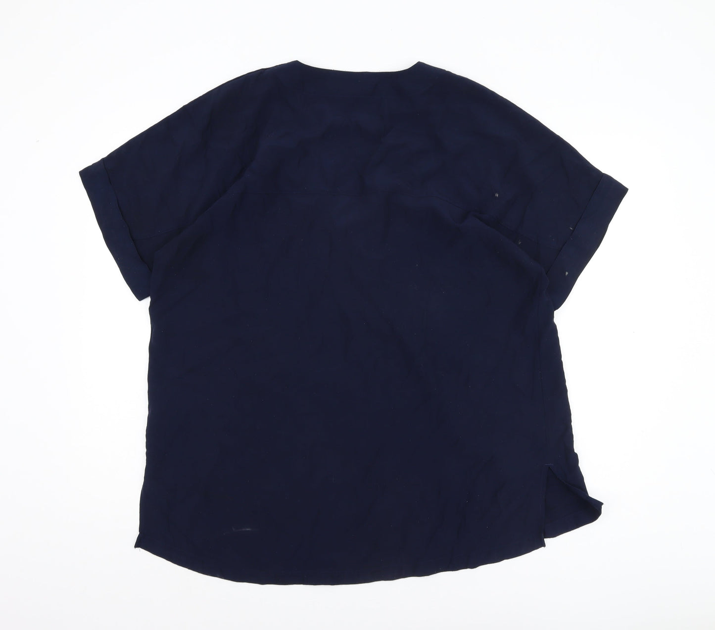 Marks and Spencer Women's Blue Viscose Top Size 16