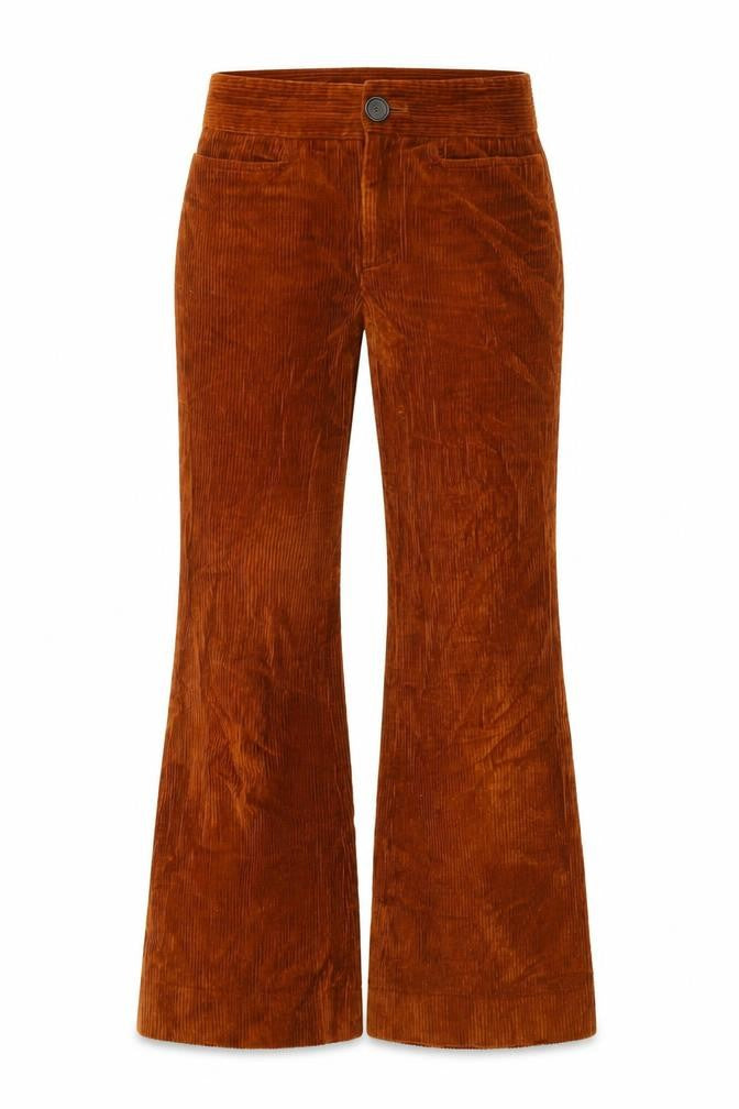Zara Women's Brown Corduroy Flared Trousers XS